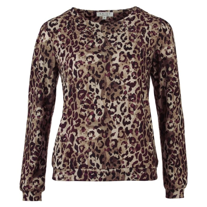 Enjoy Blouson cosy print Port Bruin Enjoy Blouson cosy print Port Bruin